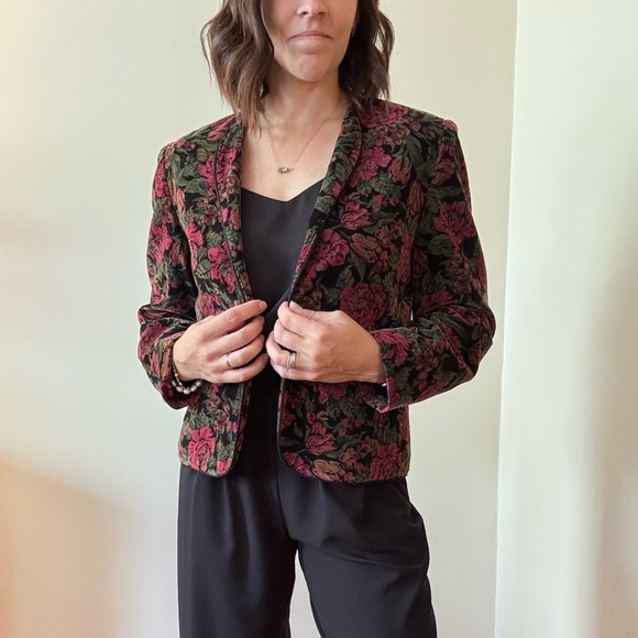 vintage BRYNN CONNELLY floral blazer - size 10 - Picture 2 of 8